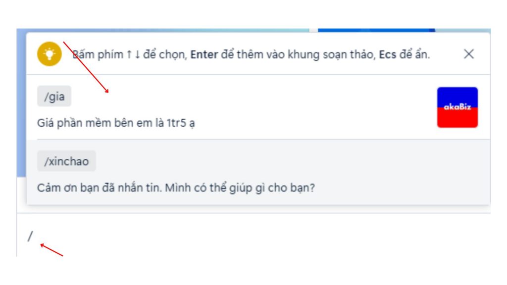 cách dùng tin nhắn nhanh tài khoản business zalo