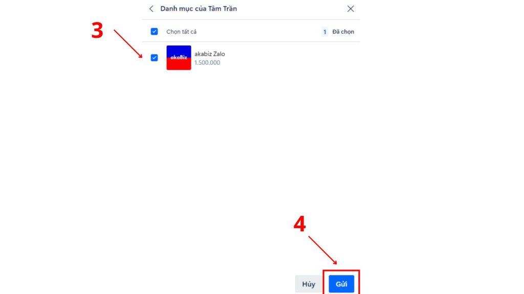 cách dùng danh mục sản phẩm