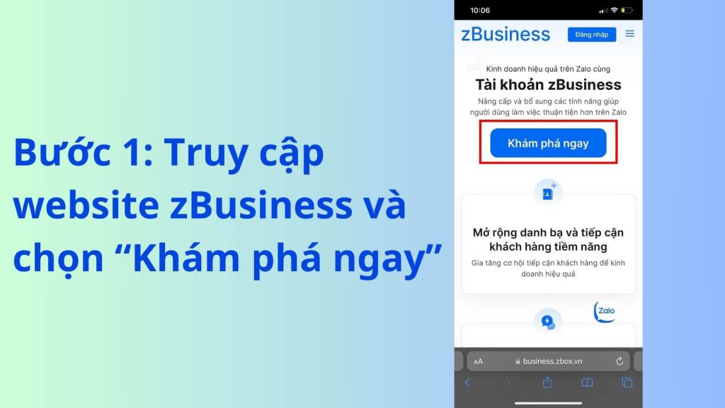 cách đăng ký zalo business trên điện thoại