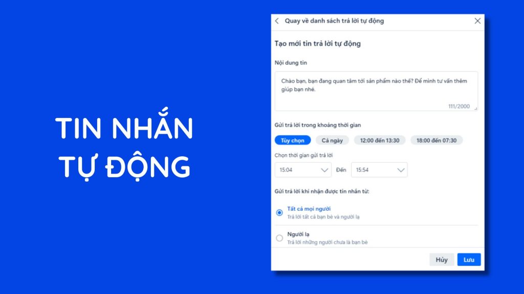 TIN NHẮN TỰ ĐỘNG ZALO BUSINESS