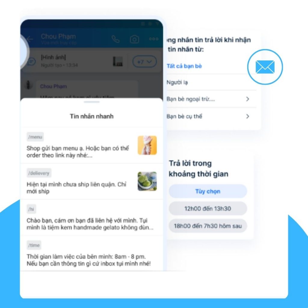 tin nhắn nhanh, tin nhắn tự động