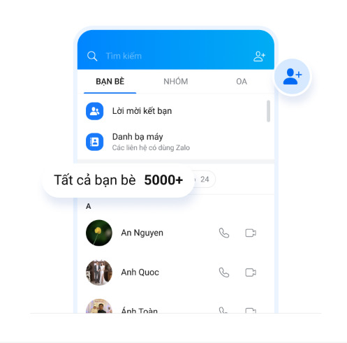 mở rộng danh sách bạn bè