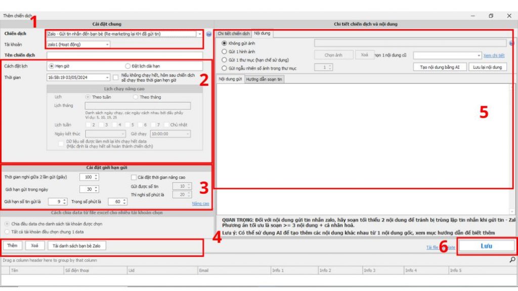 spam tin nhắn đến danh bạ