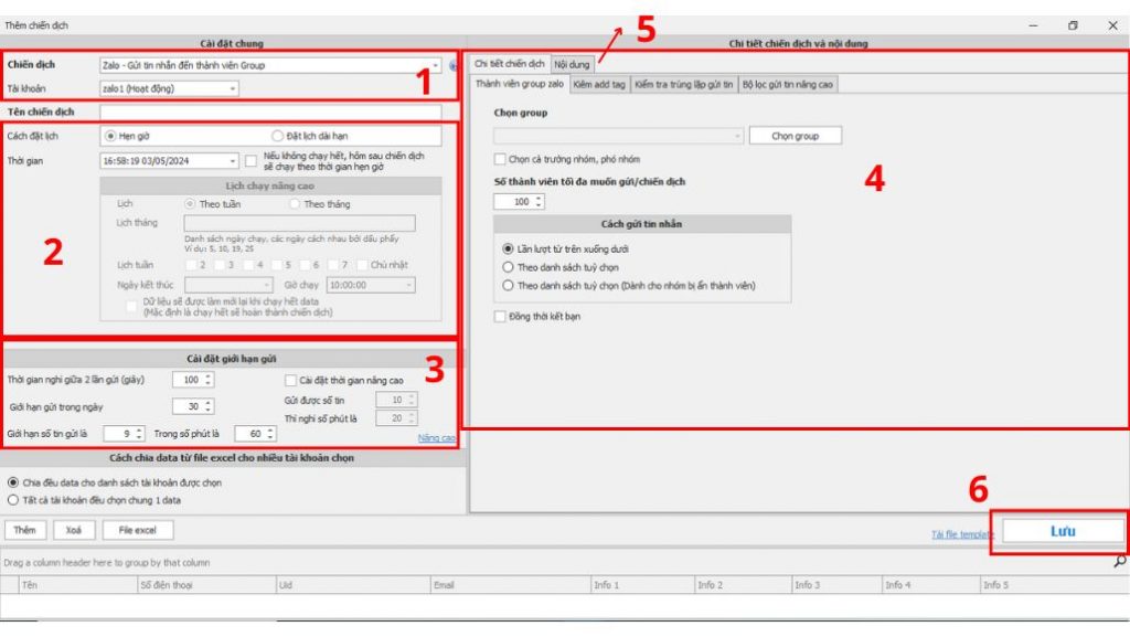 spam tin nhắn đến thành viên group